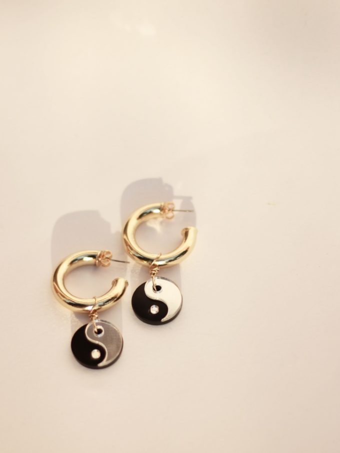 YINGYANG Gold Hoops (large edition)