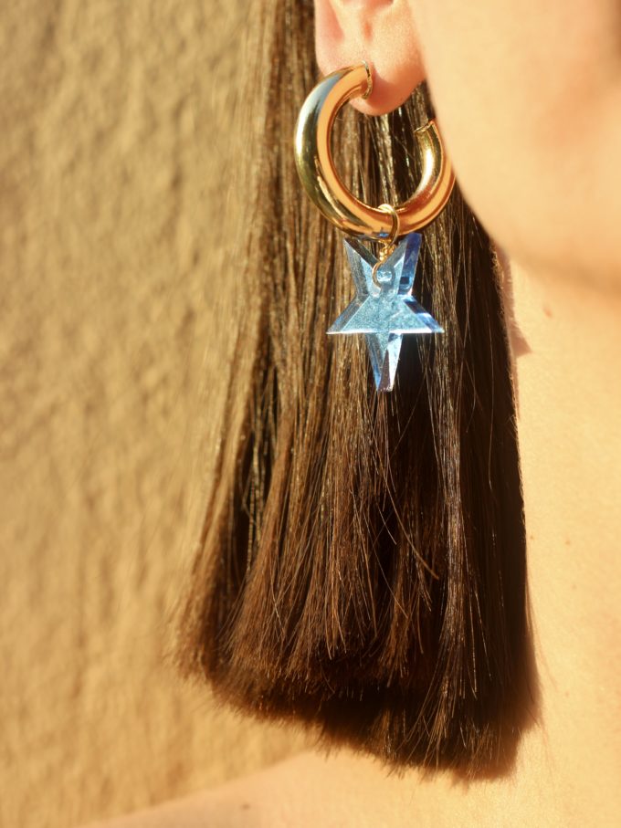 MIRROR Hoops (Blue Star)