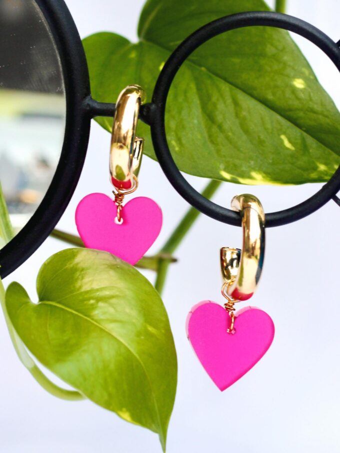 MIRROR Hoops (Fuchsia Heart)
