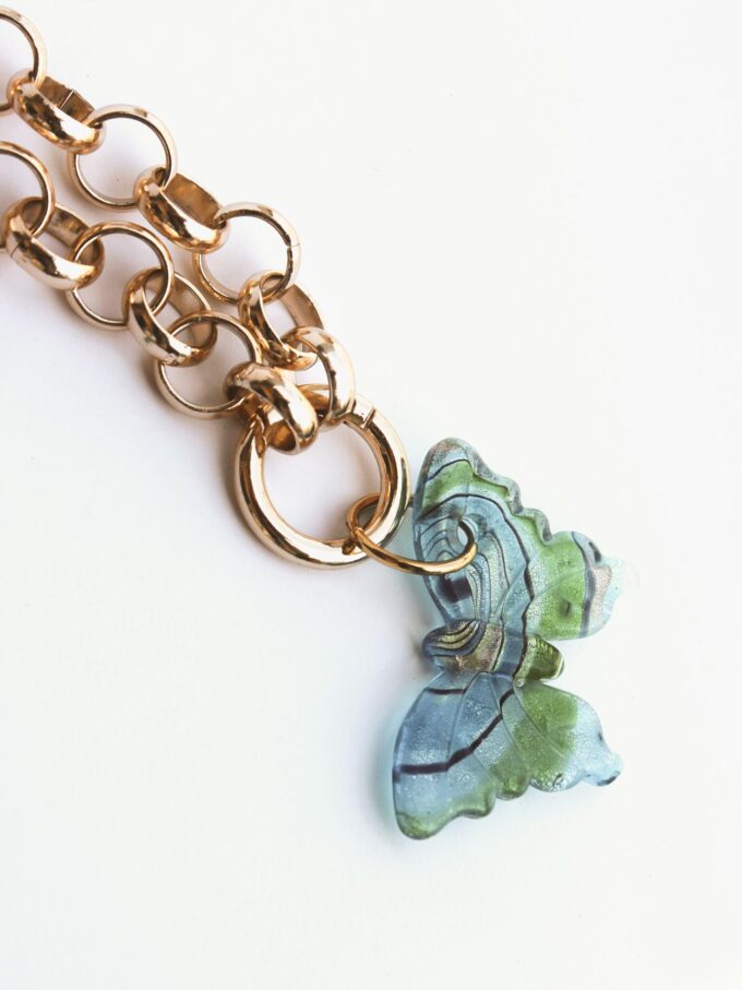 BUTTERFLY Necklace (Light Blue)
