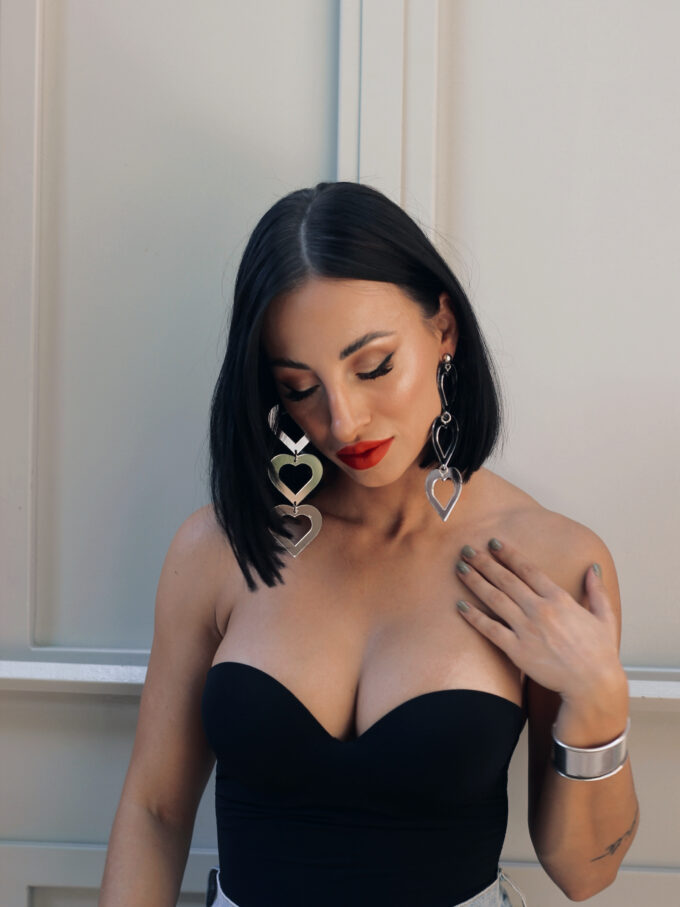 HEARTS Mirror Earrings